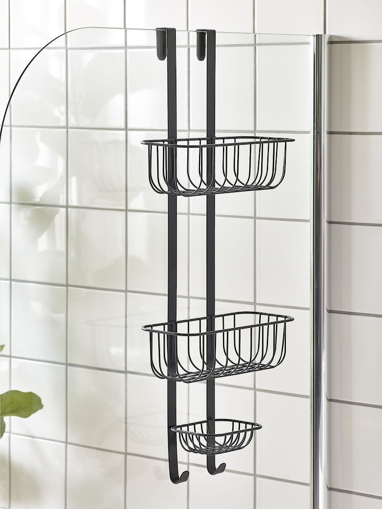 Charcoal Grey Bronx Over Door Shower Caddy - Image 2 of 3