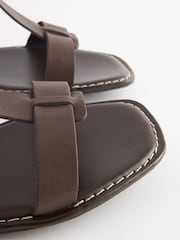 Chocolate Brown Regular/Wide Fit Forever Comfort® Leather T-Bar Sandals - Image 7 of 8