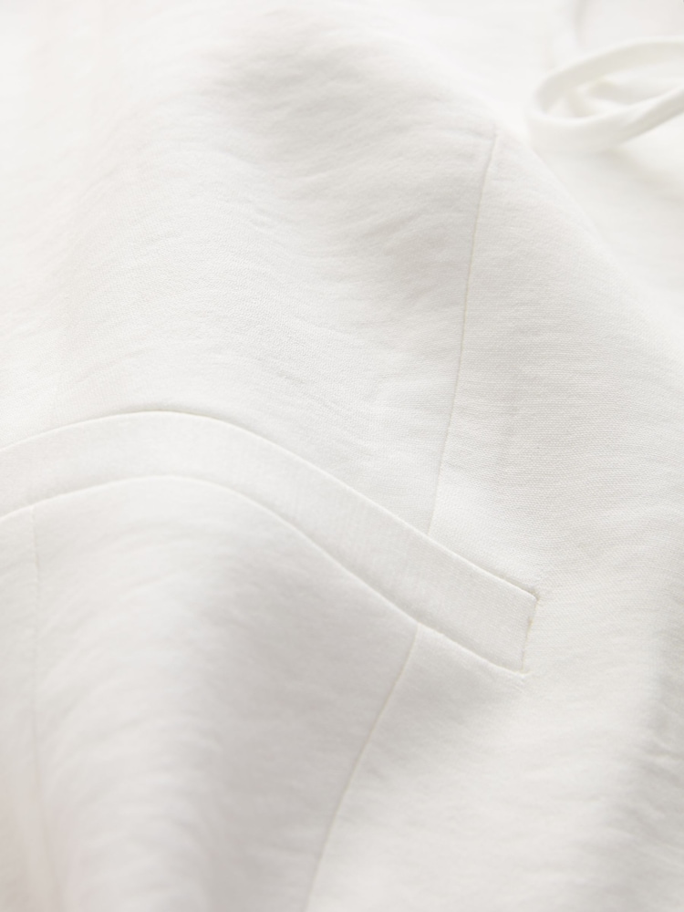 White Tie Front Textured Waistcoat - Image 6 of 6
