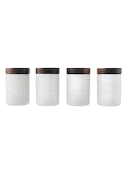 Artisan Street Set of 4 White Mini Storage Jar Set - Image 2 of 6