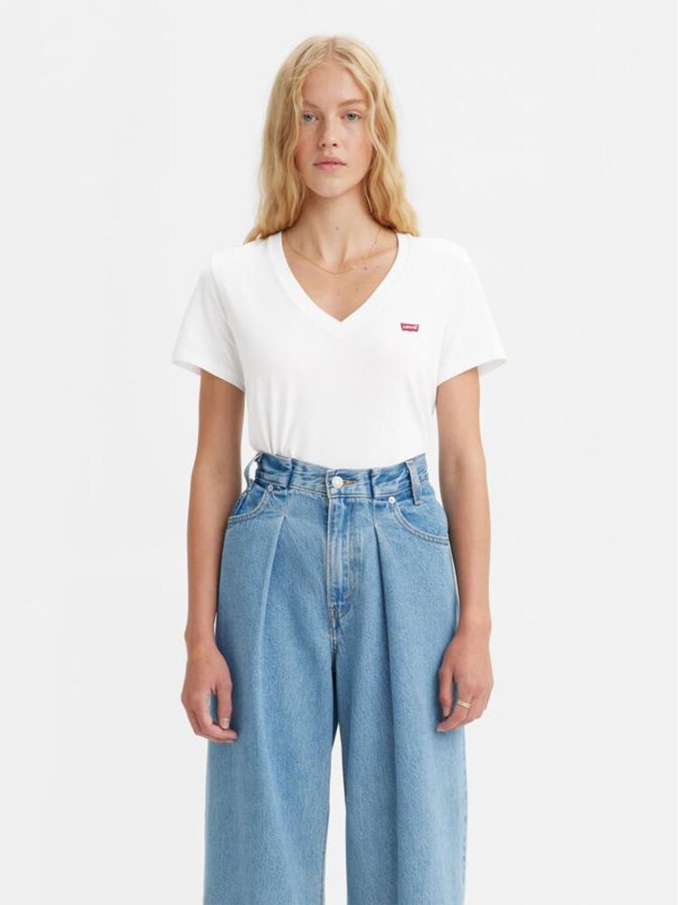 Levi's® White 100% Cotton V-Neck T-Shirts 2 Pack - Image 2 of 4