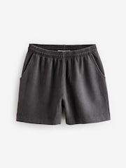 Charcoal Grey Washed Bermuda Knee Jersey Shorts - Image 6 of 6