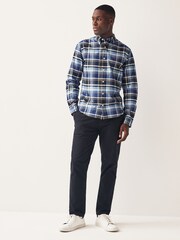 Blue Check Long Sleeve Oxford Shirt - Image 2 of 7