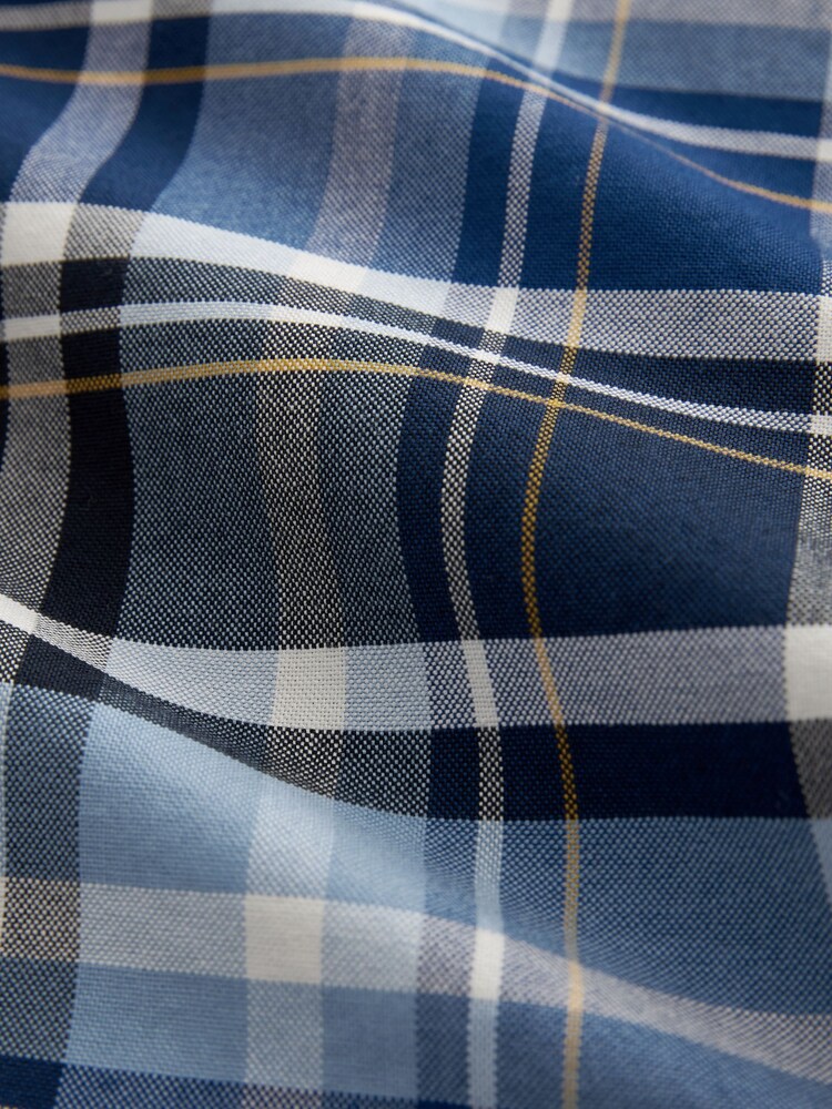 Blue Check Long Sleeve Oxford Shirt - Image 7 of 7