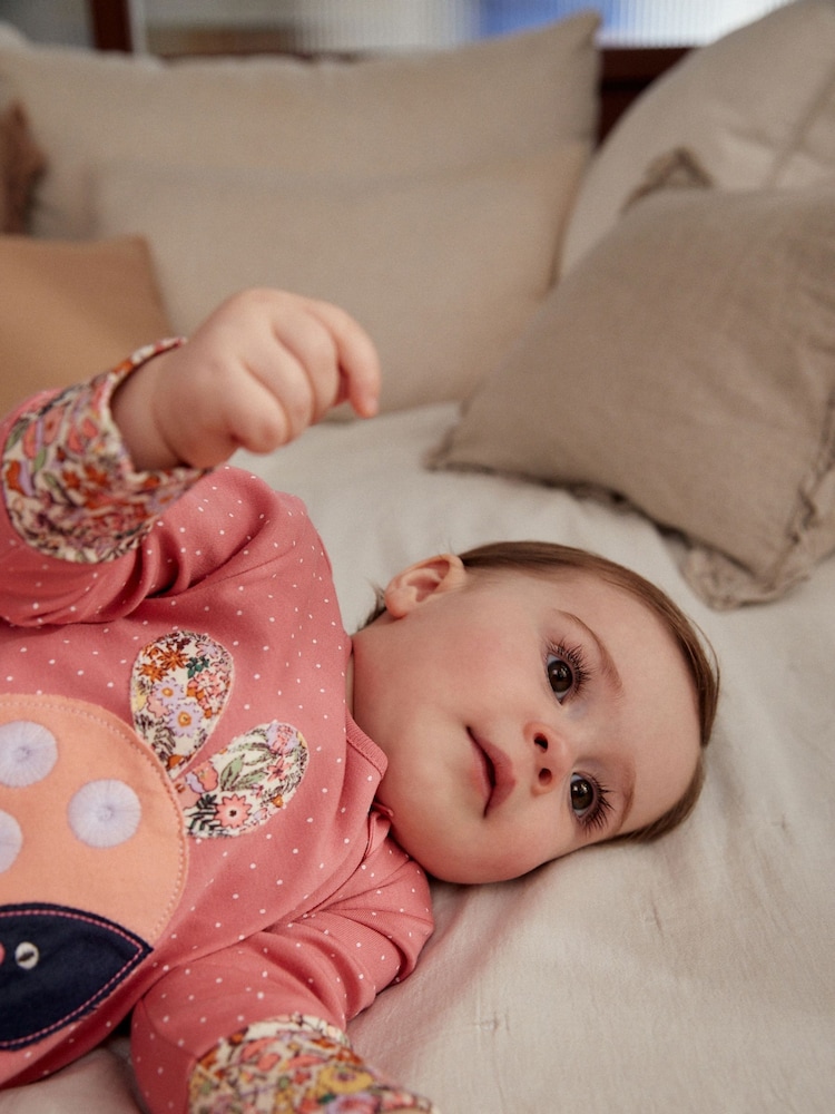 Multi Coccinelle - Bébé Personnage Zip 100% Coton Combinaisons de nuit 3 Lot (0mths-2yrs) - Image 12 of 13