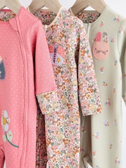 Multi Coccinelle - Bébé Personnage Zip 100% Coton Combinaisons de nuit 3 Lot (0mths-2yrs) - Image 3 of 13