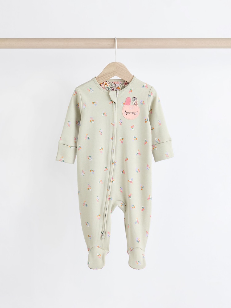 Multi Coccinelle - Bébé Personnage Zip 100% Coton Combinaisons de nuit 3 Lot (0mths-2yrs) - Image 5 of 13