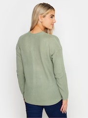 M&Co Green Funnel Neck Stitch Jumper - Image 3 of 4