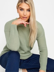 M&Co Green Funnel Neck Stitch Jumper - Image 4 of 4