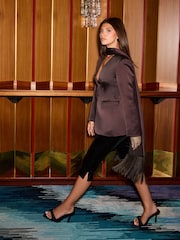 Lipsy X Samie Elishi Black Velvet Capri - Image 1 of 7