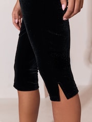 Lipsy X Samie Elishi Black Velvet Capri - Image 5 of 7