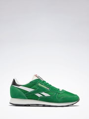 Reebok Green Classic Leather Trainers - Image 1 of 3