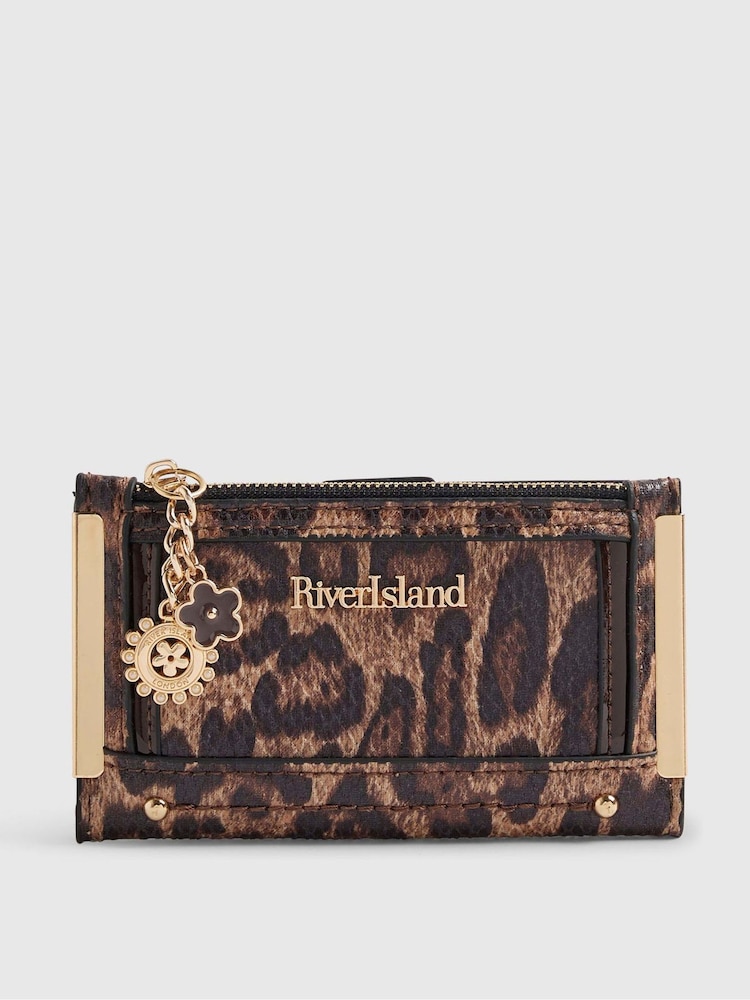 River Island Brown Leopard Print Mini Purse - Image 1 of 5