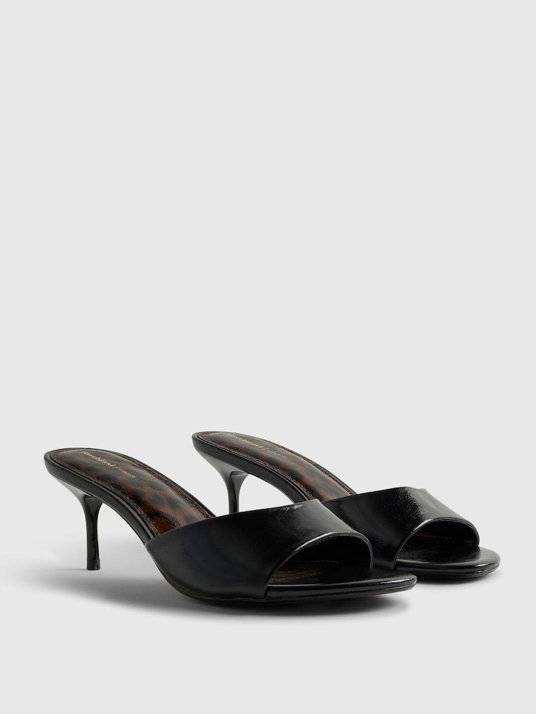 River Island Black Mule Heeled Sandals - Image 2 of 6