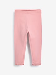 Pale Pink Lace Trim Leggings (3mths-7yrs) - Image 2 of 4