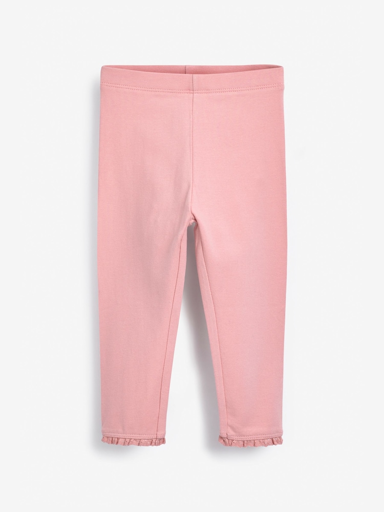 Pale Pink Lace Trim Leggings (3mths-7yrs) - Image 2 of 4
