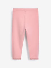 Pale Pink Lace Trim Leggings (3mths-7yrs) - Image 3 of 4