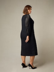 Live Unlimited Black Curve Crochet Knit Dress - Image 2 of 6
