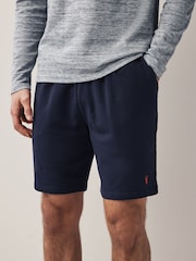 Navy Blue/Dark Grey Lightweight 100% Cotton Joggers Shorts 2 Pack - Image 3 of 11