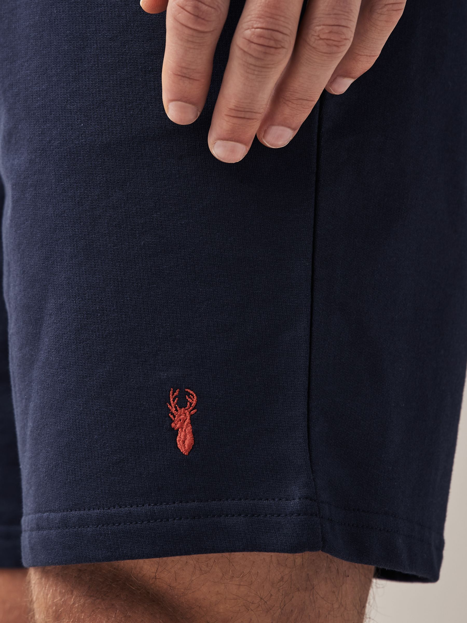 Navy jogger shorts sales