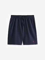 Navy Blue/Dark Grey Lightweight 100% Cotton Joggers Shorts 2 Pack - Image 8 of 11