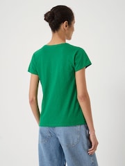 Hush Green Slim Fit Slub Cotton V-Neck T-Shirt - Image 3 of 5