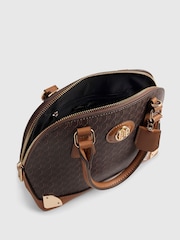 River Island Brown Monogram Metal Corner Cross-Body Bag - Image 5 of 6