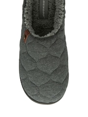 Dunlop Grey Mens Quilted Mule Slippers - Image 4 of 4