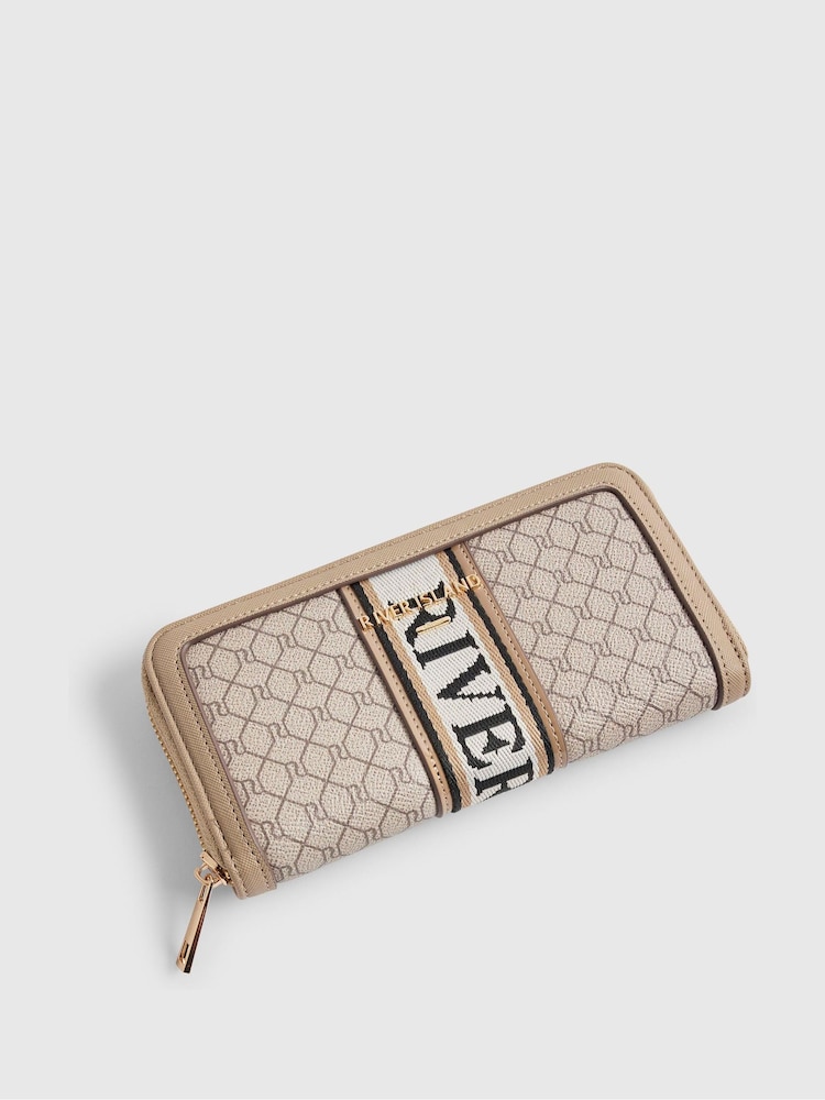 River Island Brown Webbing Front Purse - Image 5 of 5
