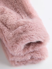Pink Baby Cosy Hooded Faux Fur Jacket (0mths-2yrs) - Image 5 of 6