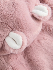 Pink Baby Cosy Hooded Faux Fur Jacket (0mths-2yrs) - Image 6 of 6