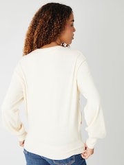 Threadbare White Star Graphic Jumper - Image 3 of 5