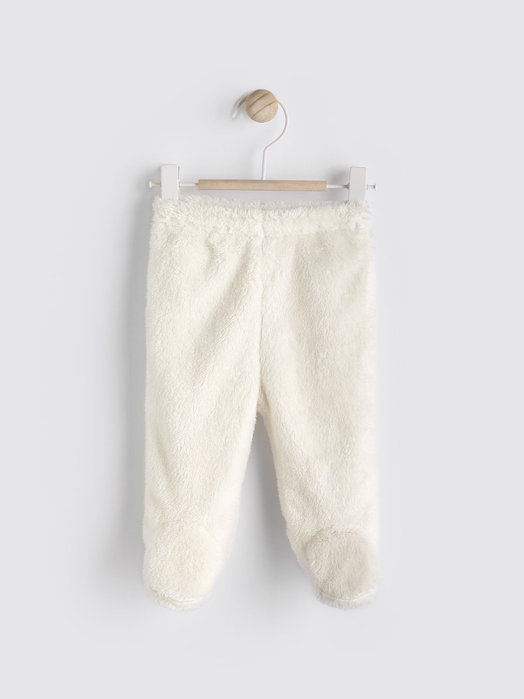 Ecru Baby Cosy Fleece Footed Leggings (0-9mths) - Image 1 of 4