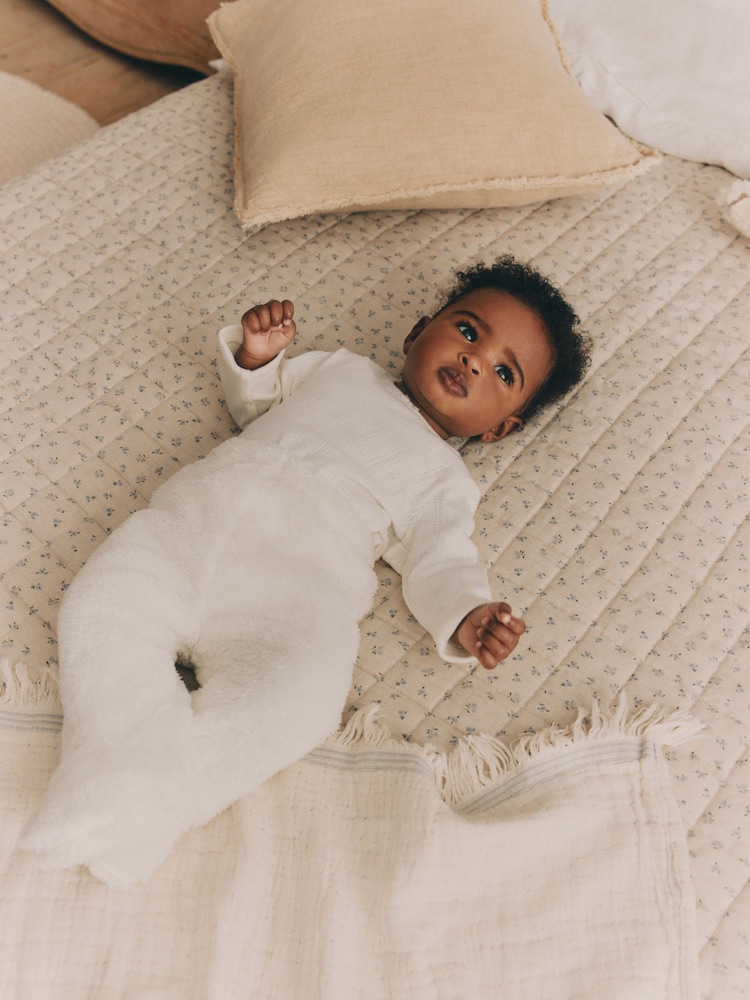 Ecru Baby Cosy Fleece Footed Leggings (0-9mths) - Image 2 of 4