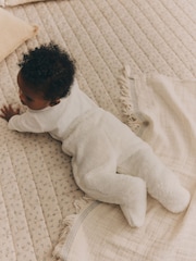Ecru Baby Cosy Fleece Footed Leggings (0-9mths) - Image 3 of 4
