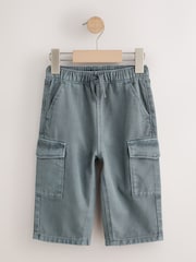 Blau - Cargohosen-Jeans mit weitem Bein zum Überziehen (3M.–7J.) - Bild 1 von 4