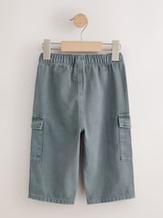 Blau - Cargohosen-Jeans mit weitem Bein zum Überziehen (3M.–7J.) - Bild 2 von 4