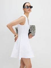 River Island White Denim Sleeveless Mini Dress - Image 3 of 4