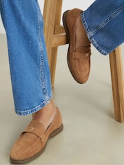 Mocasines River Island de Antelina con detalles metálicos - Imagen 1 de 6