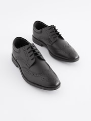 Black School Leather Brogues - Image 1 of 7