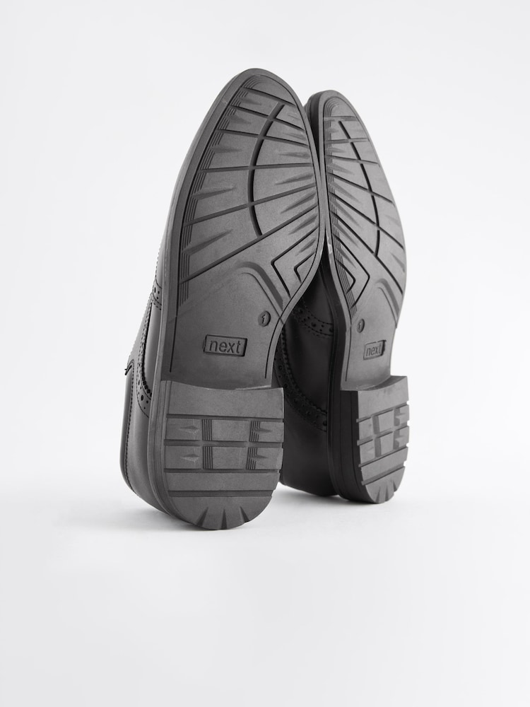 Black School Leather Brogues - Image 3 of 7