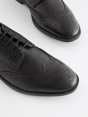 Black School Leather Brogues - Image 5 of 7