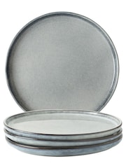 Dutch Rose Set of 4 Grey Serenity Plates 18cm - Image 2 of 4