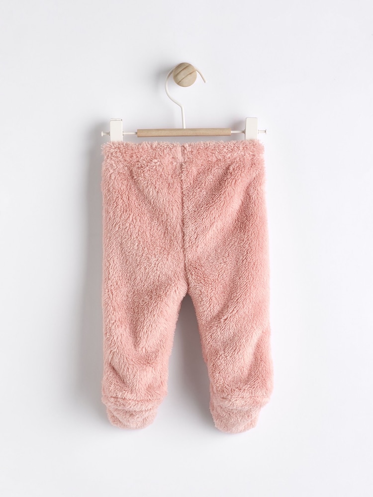 Pink Baby Cosy Fleece Footed Leggings (0-9mths) - Image 2 of 4