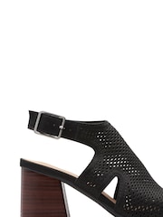 Clarks Black Nubuck Siara65 Flow Sandals - Image 1 of 7