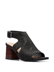 Clarks Black Nubuck Siara65 Flow Sandals - Image 3 of 7