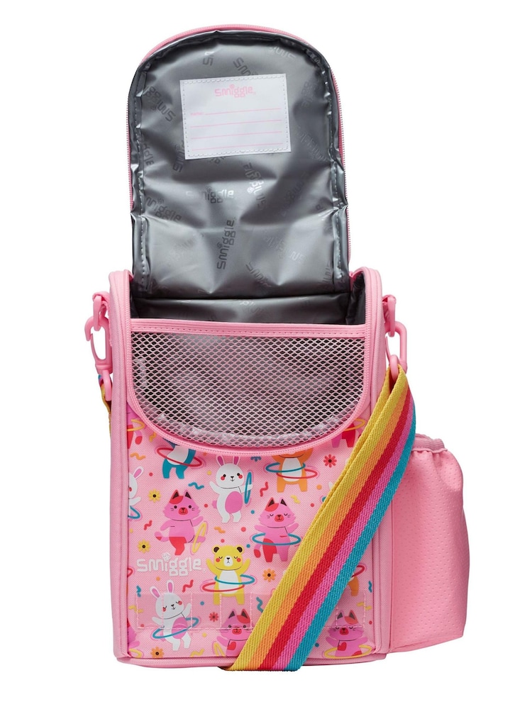 Smiggle Pink Lets Play Junior ID Lunchbox With Strap - Image 2 of 2