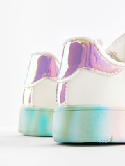 White Rainbow Beaded Chunky Lace-Up Trainers - Image 6 of 6