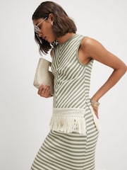 River Island Sleeveless Fringe Striped Tank Top - Slika 2 od 3