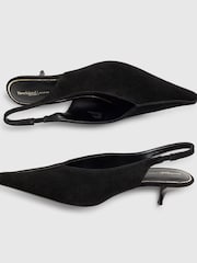 River Island Black Suede Slingback Low Court Heels - Image 6 of 6